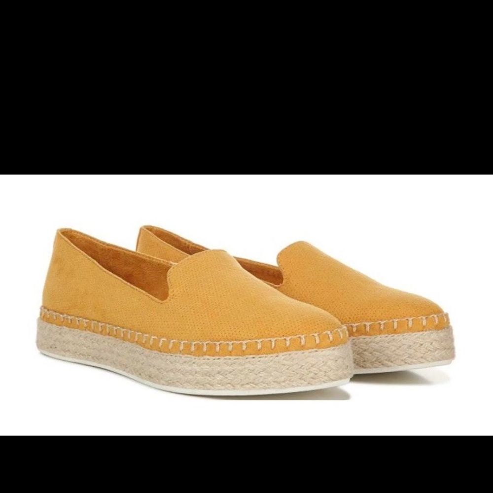 Dr. Scholl's Mustard Yellow Canvas Espadrille Slip-On Shoes